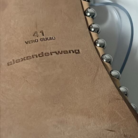 ALEXANDER WANG NOVA 85MM STRAPPY PVC MID HEEL SLIDE SANDALS SIZE‎ 41 - Picture 6 of 9